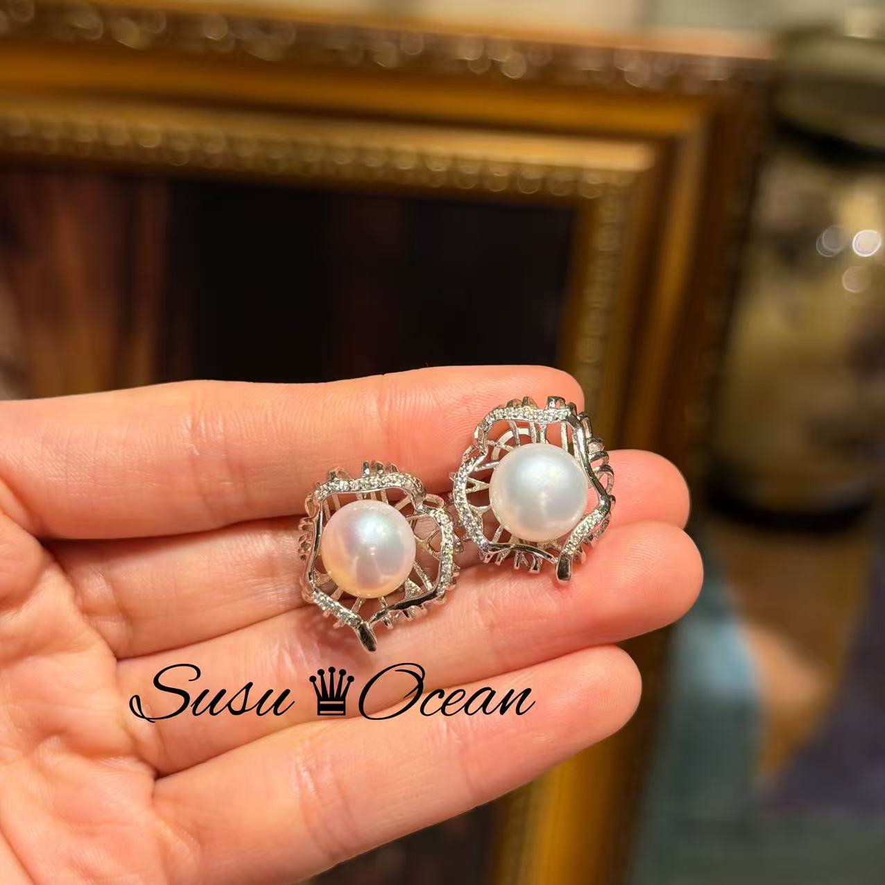 925银耳饰 淡水【146】SusuOcean鉴赏珠宝