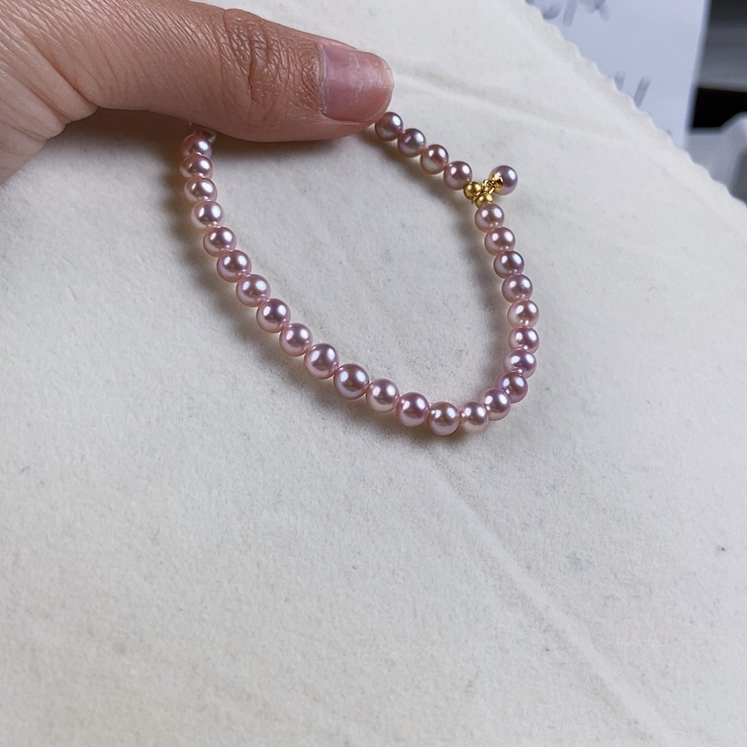 淡水珍珠手绳银S925镶嵌