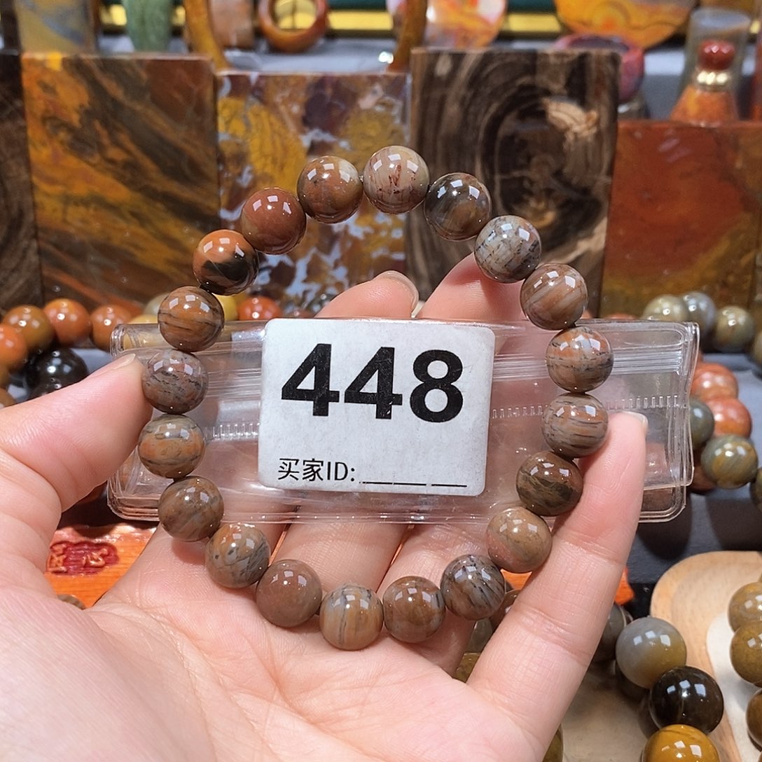 硅化玉天然北票硅化玉手串未镶嵌天然北票硅化玉手串