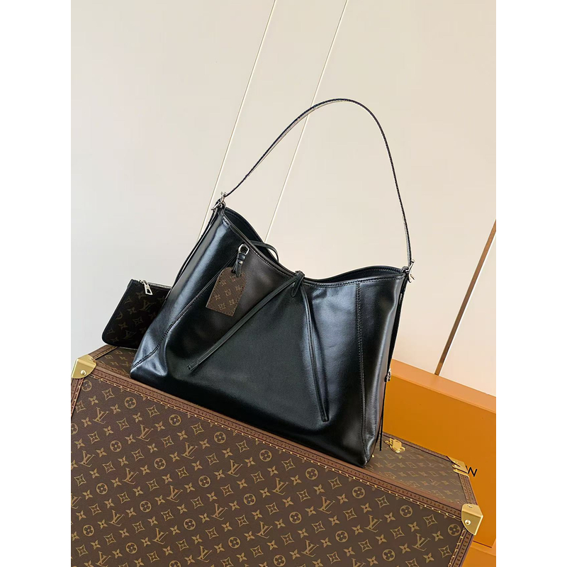1号L家新款黑武士Carryall托特包单肩斜挎购物袋羊皮男女通勤百搭