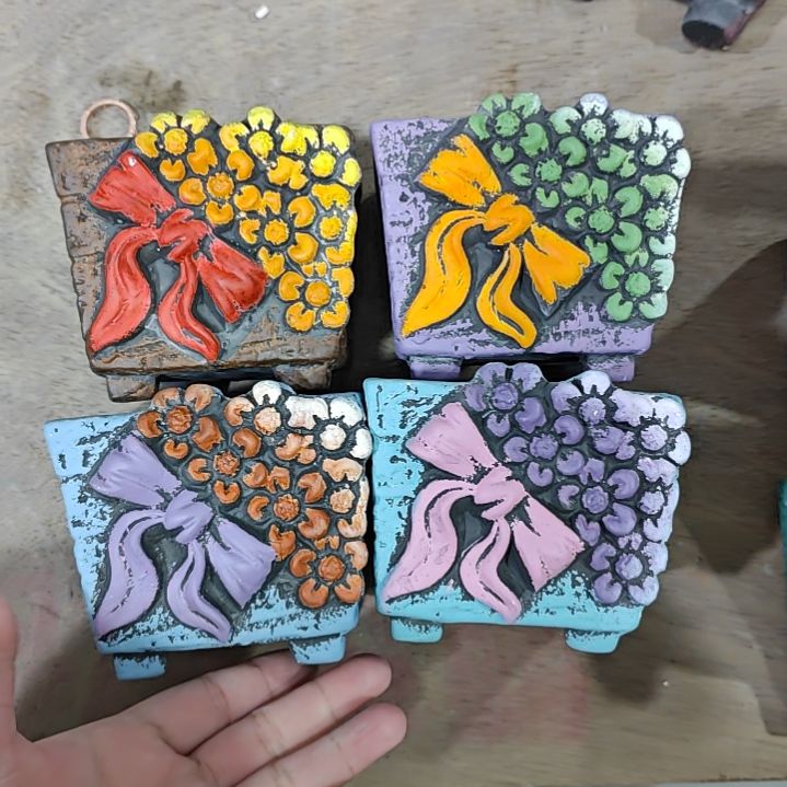 红陶吸水透气的白陶花盆凑满12发货