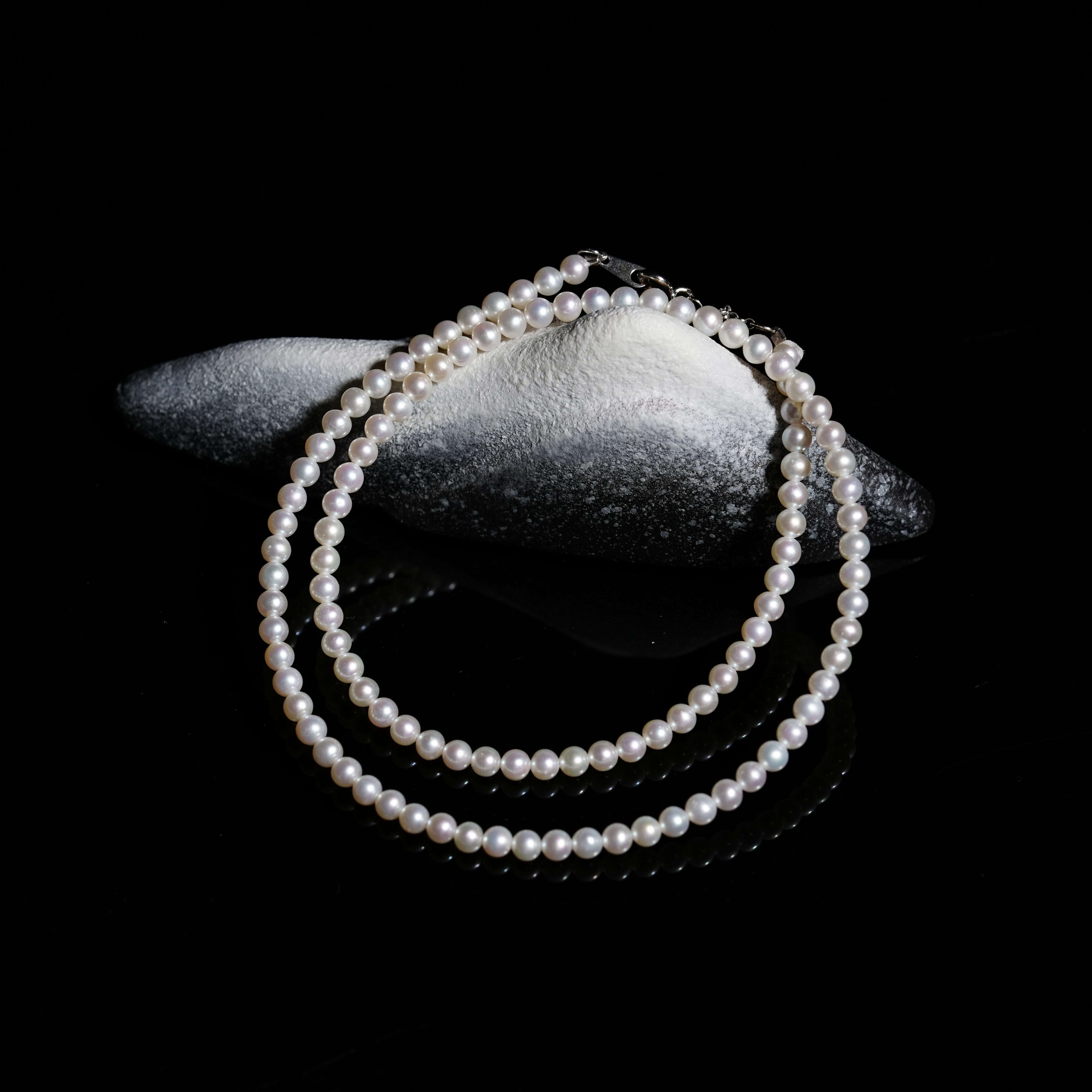 【小涵专属】s925淡水有核珍珠小米珠项链 多样性发一 3mm/40+4cm