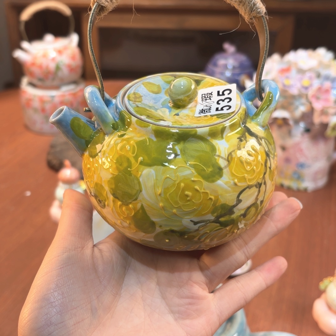 景德镇手绘高温釉下彩陶瓷茶具