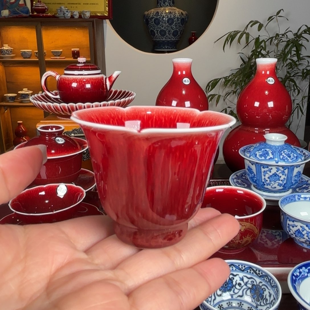 杯闻轩坊郎红福利 花口杯