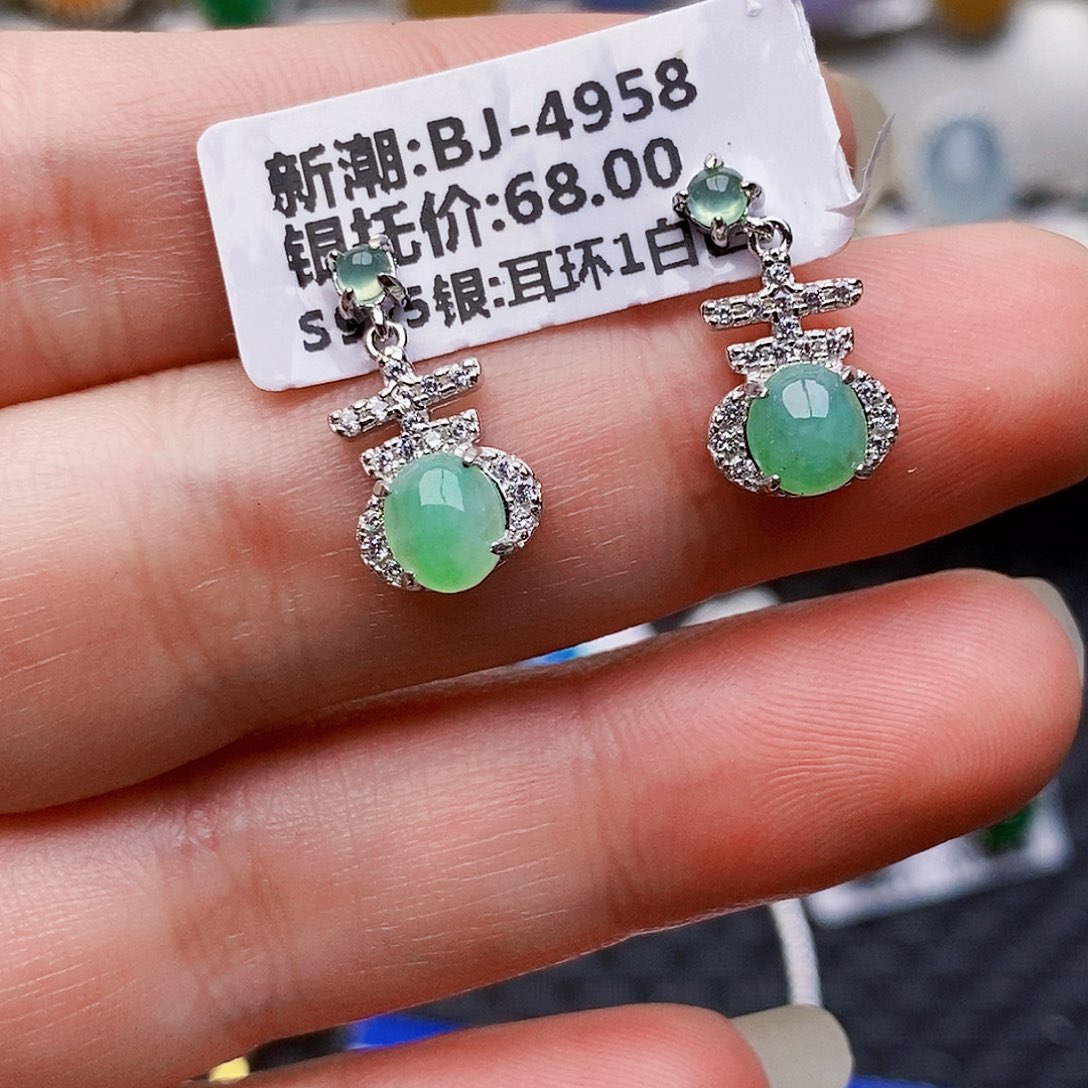 翡翠银S925镶嵌颈饰