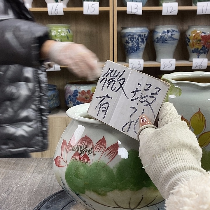 缸3xc景德镇陶瓷花盆