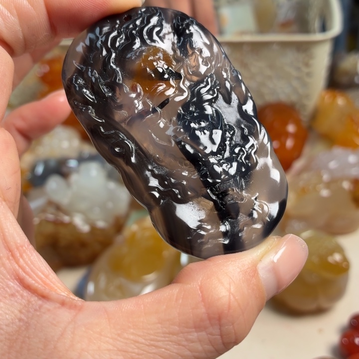 玛瑙/玉髓未镶嵌吊坠(不含链)