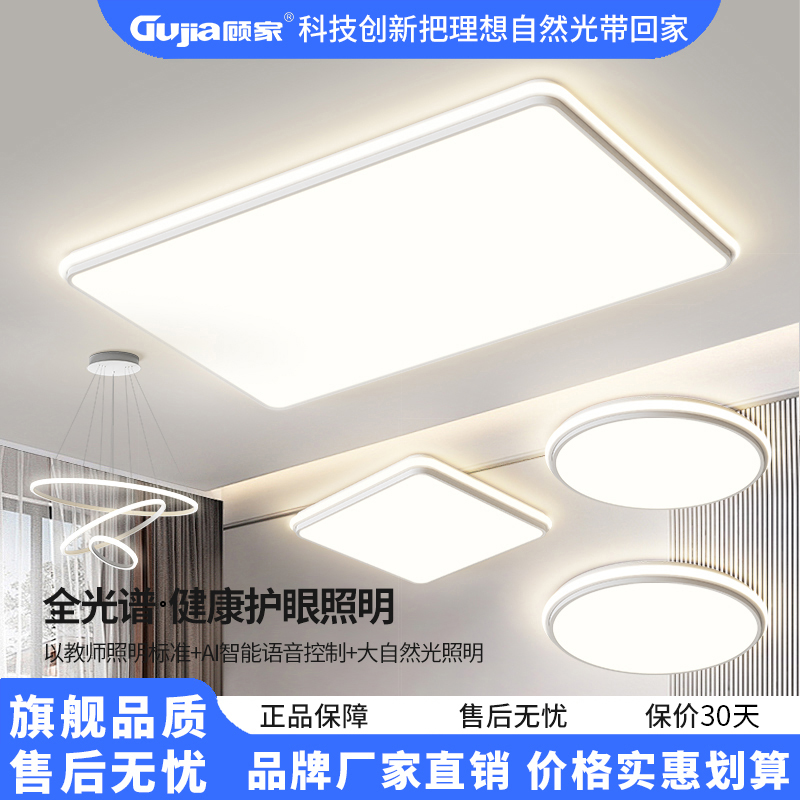 【顾家】C客厅主灯LED灯护眼吸顶灯2025新款现代简约卧室灯具套餐