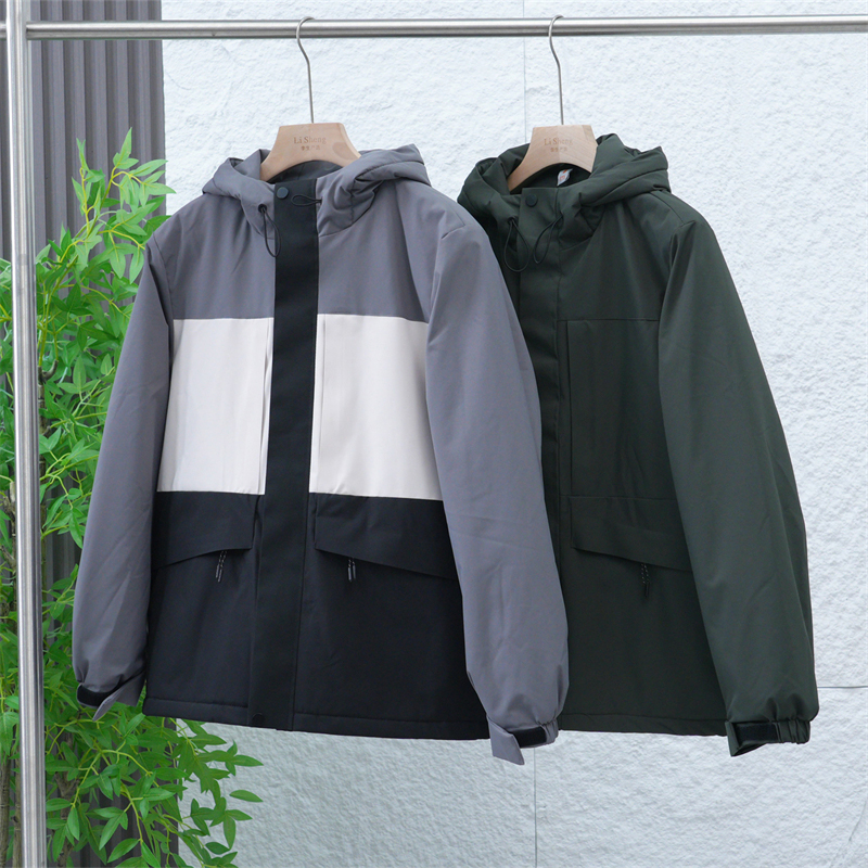 冬季男士连帽防风时尚工装棉服外套保暖户外休闲棉衣Z1928-5165