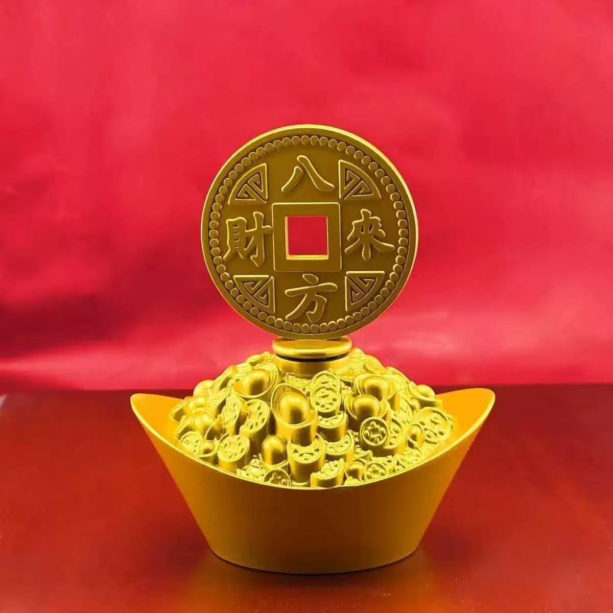 家居精美元宝大八方来财摆件