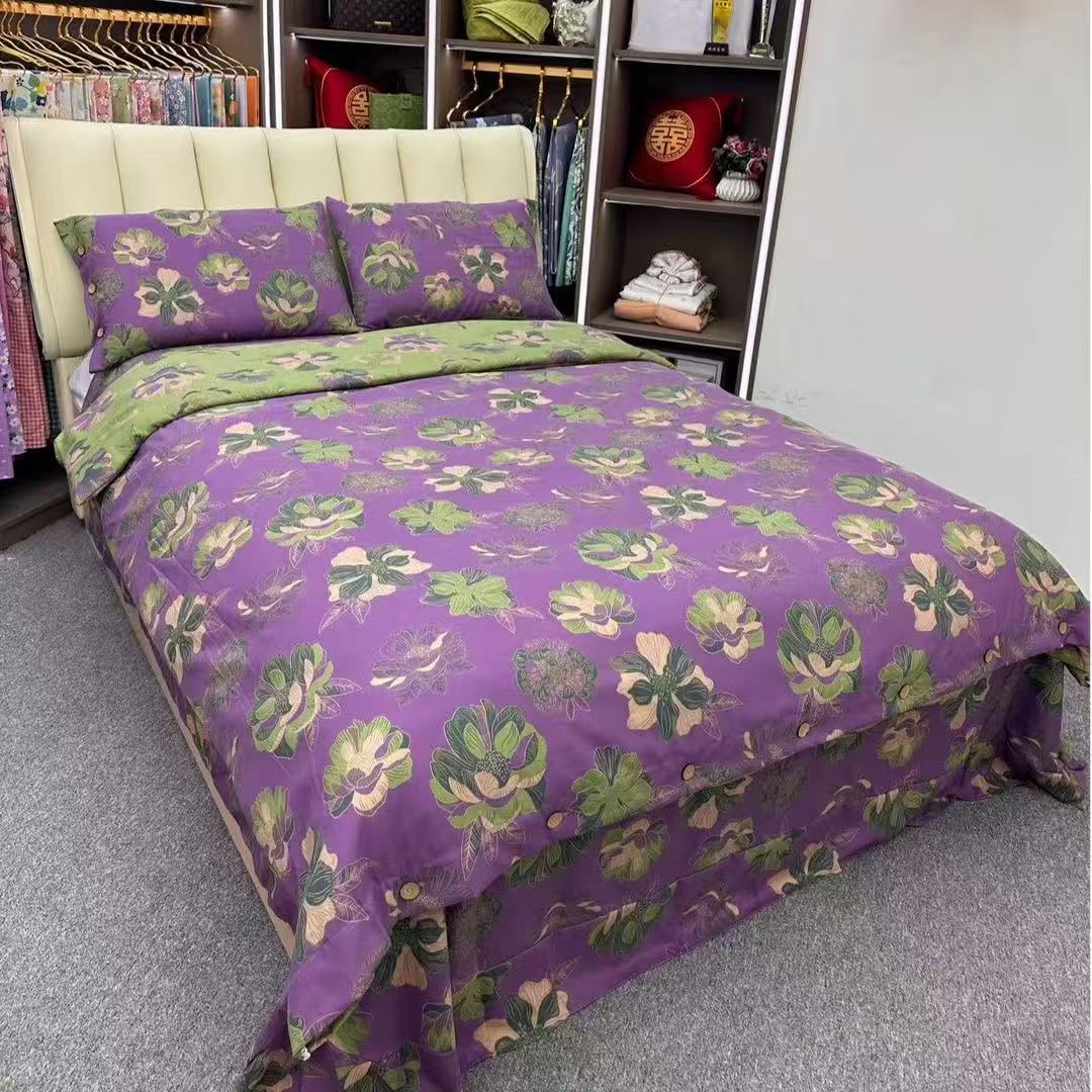 轻奢复古双层纱四件套--风华绝代紫