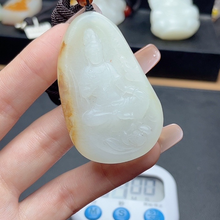 和田玉未镶嵌挂件T