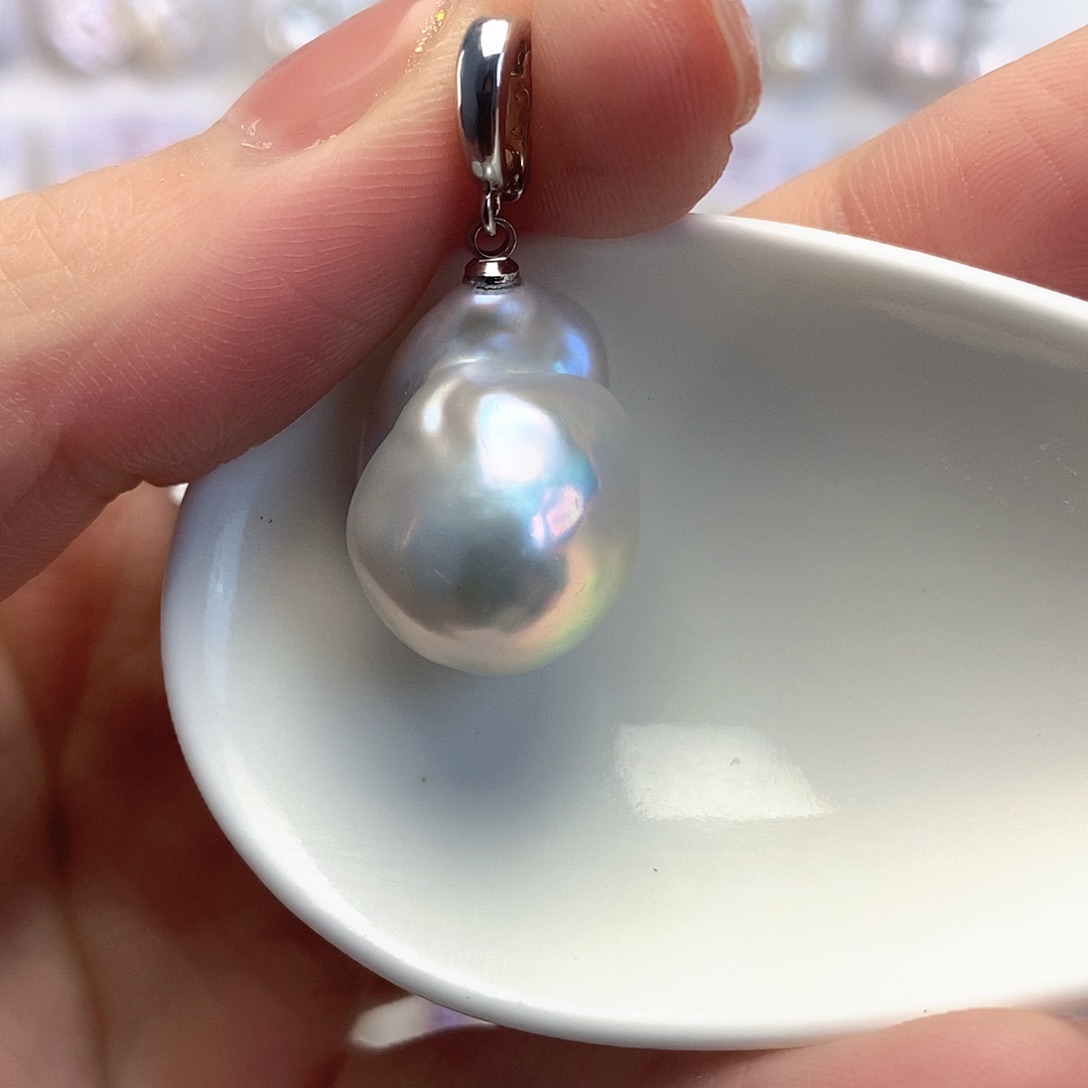 淡水珍珠颈饰银S925镶嵌