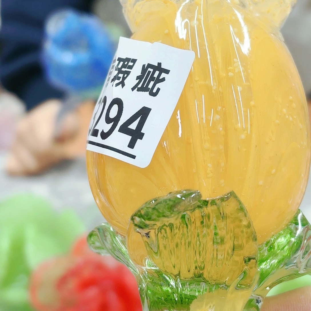 瑕疵不退不换琉璃花瓶艺术品