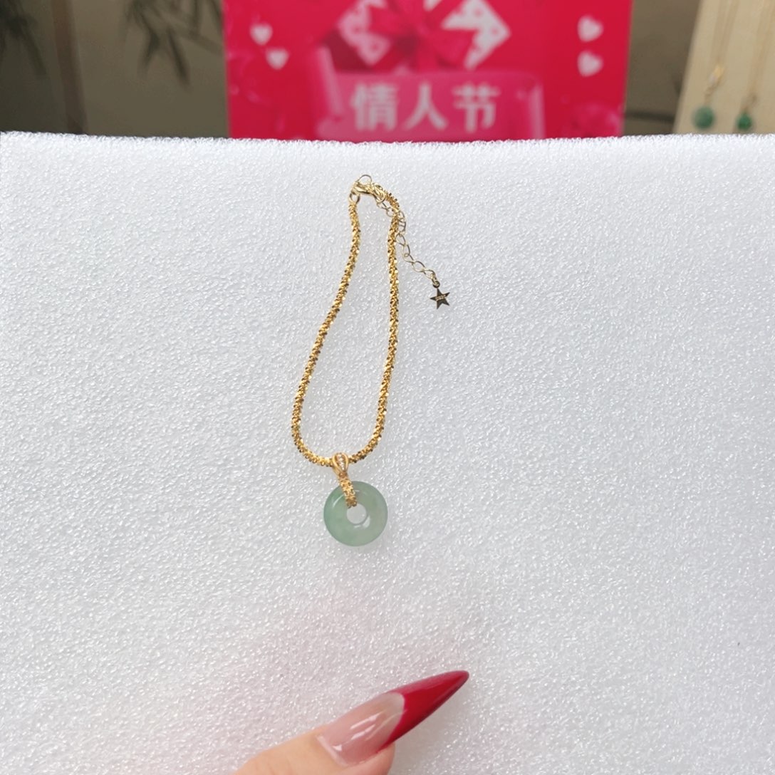 石英质玉手链银S925镶嵌