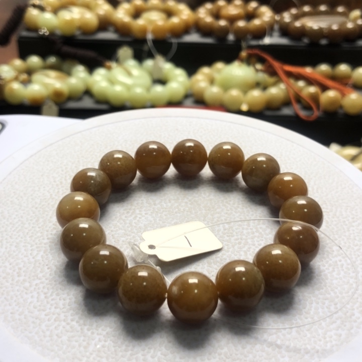 和田玉手串未镶嵌卡12