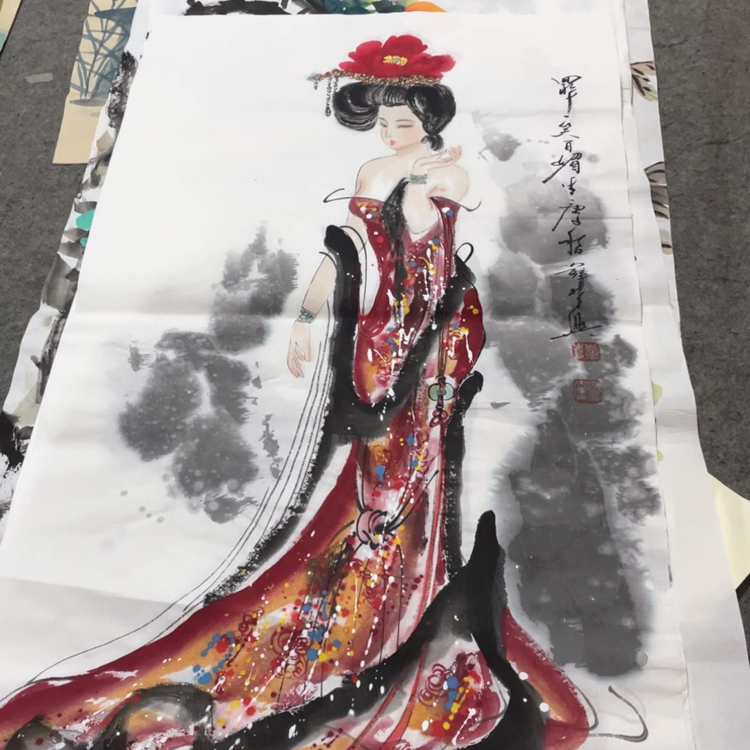 国画国画作品画心一张