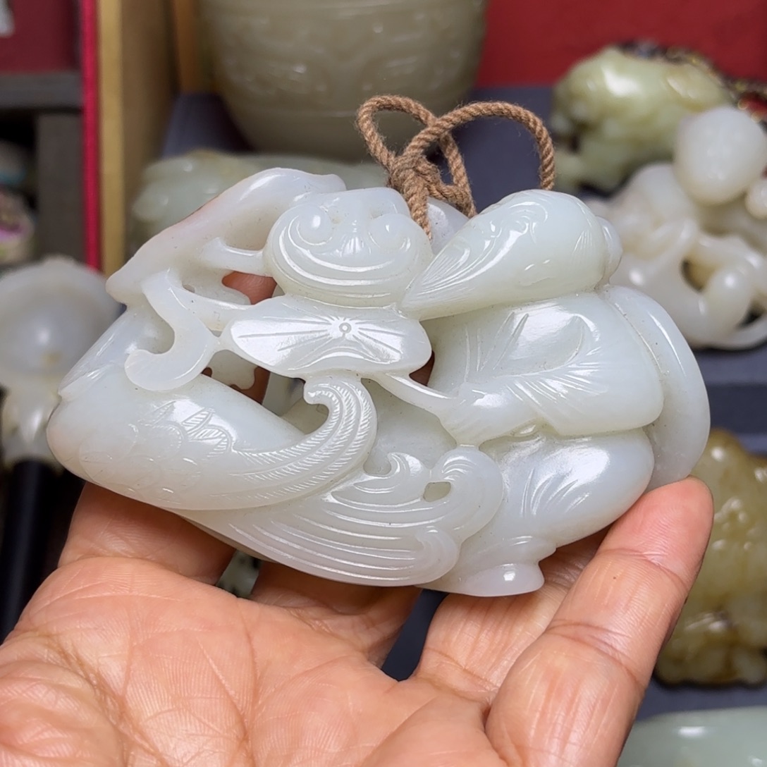 和田玉（糖玉）挂件未镶嵌用****4