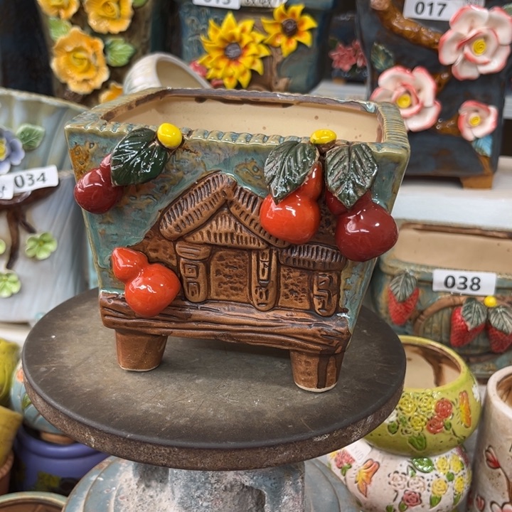 紫砂花盆粗陶材质多肉花盆