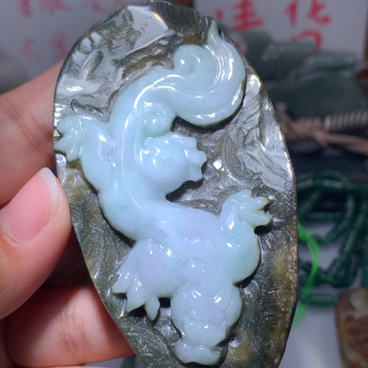 翡翠颈饰未镶嵌保真天然A货翡翠