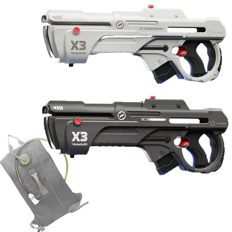 新款Waterbullit 水牛X3电动水枪玩具脉冲连发强力超远射程重火力
