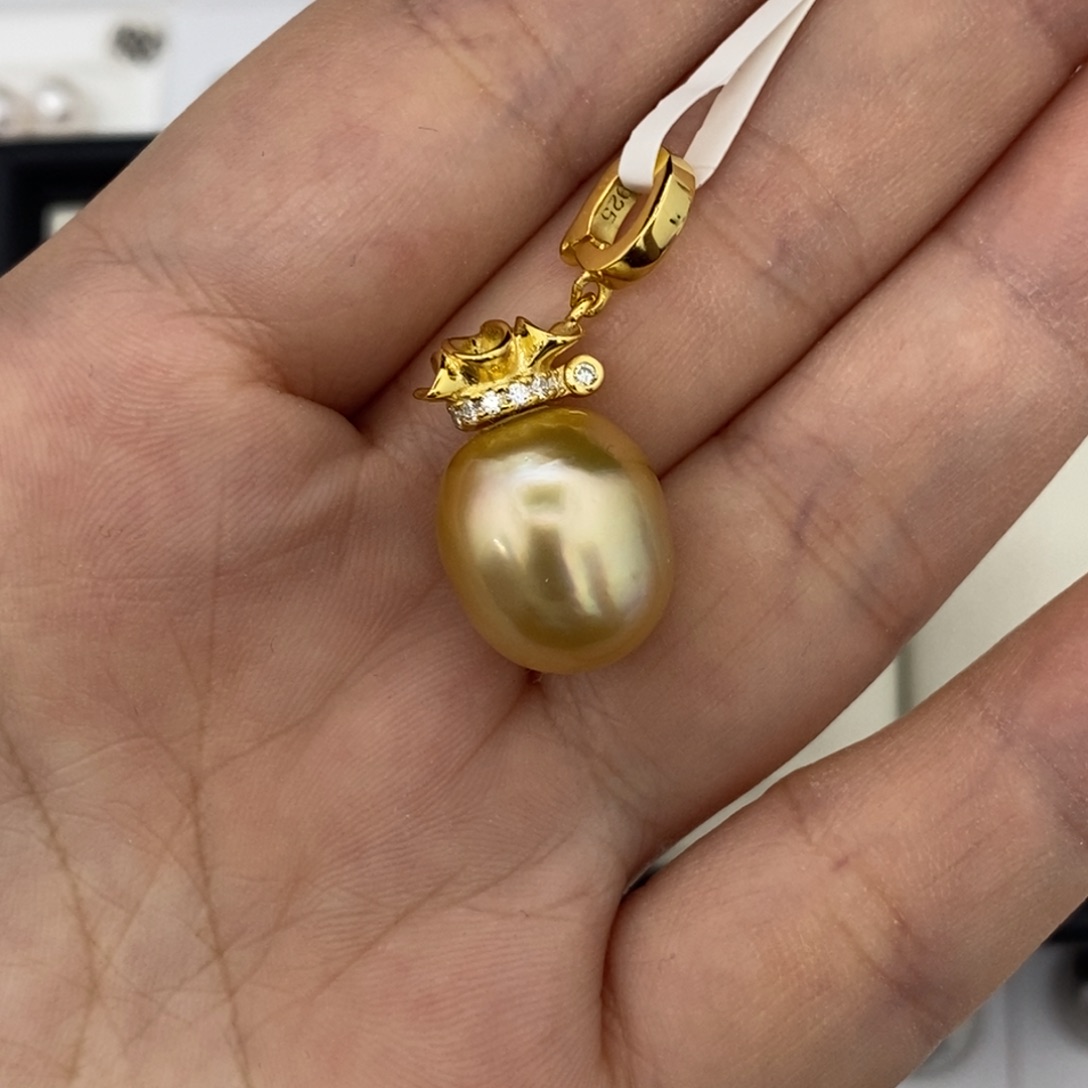 定制海水珍珠未镶嵌裸珠南洋金珠 成品 12.9不退不换