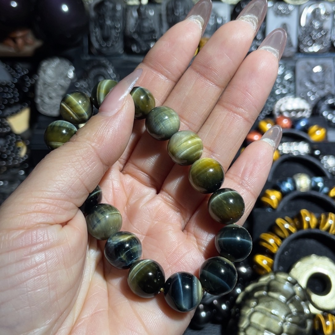 独***侠木变石（虎睛石）未镶嵌手链