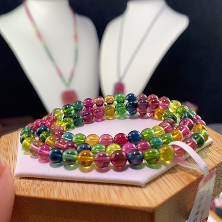 手链未镶嵌双色碧玺