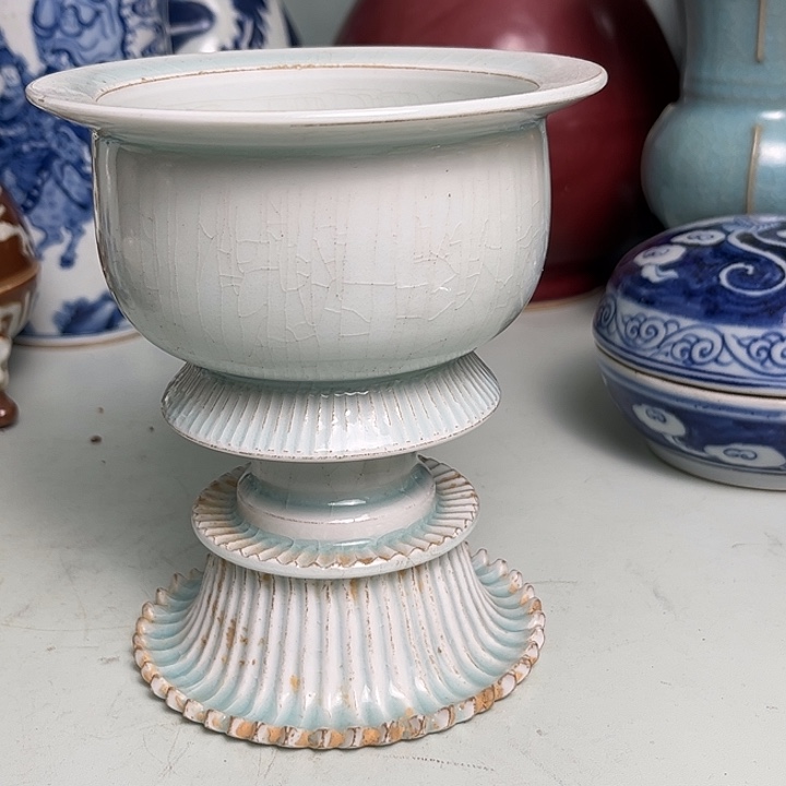 兵***大陶摆件景德镇白釉炉