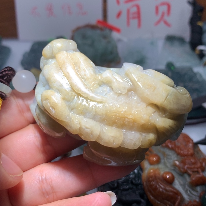 翡翠颈饰未镶嵌保真天然A货翡翠