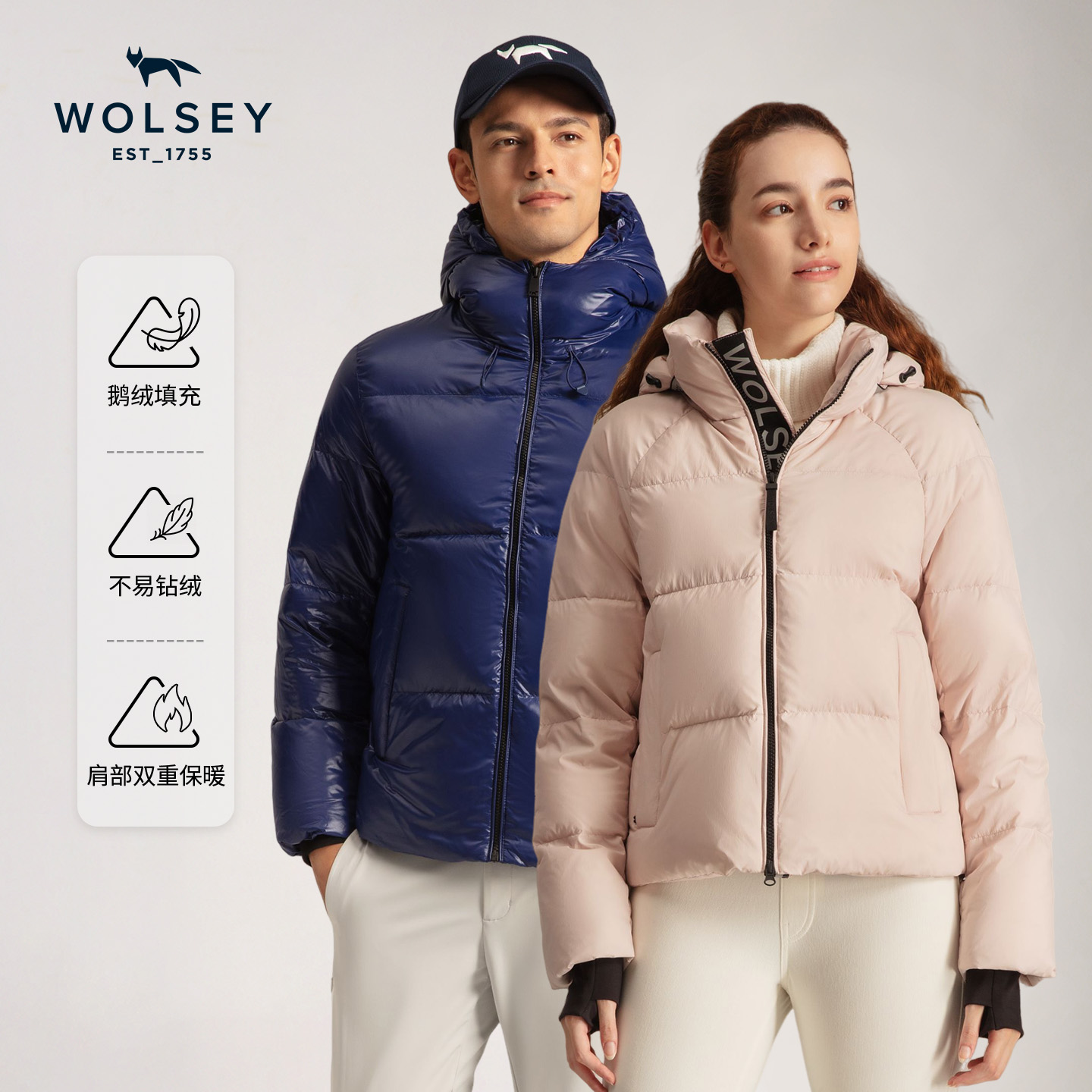 2025新款高蓬鹅绒服短款男女同款保暖防风通勤时尚