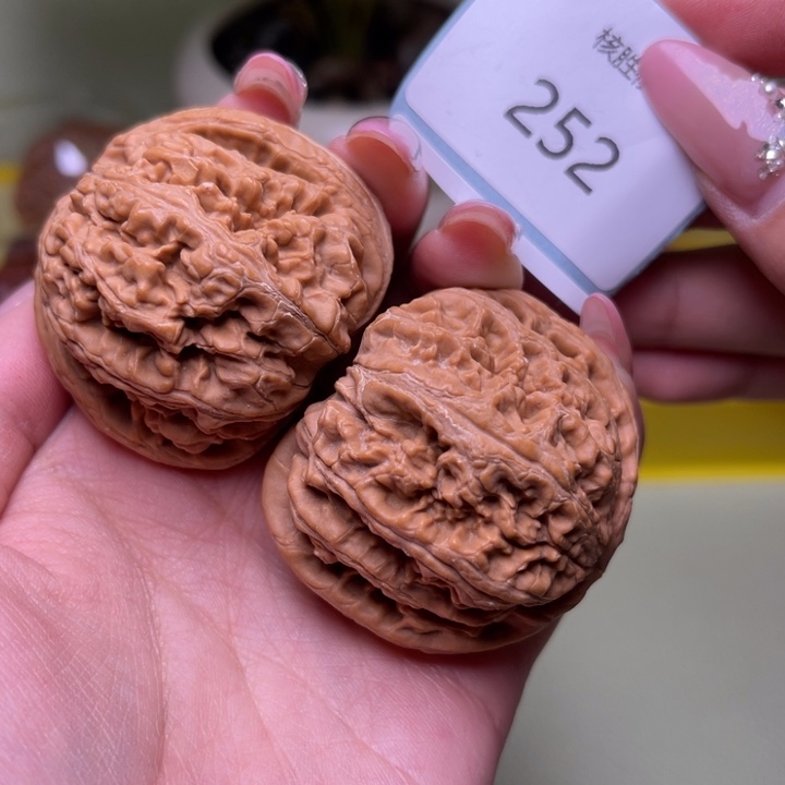 文玩核桃把件44尺全品球筋252