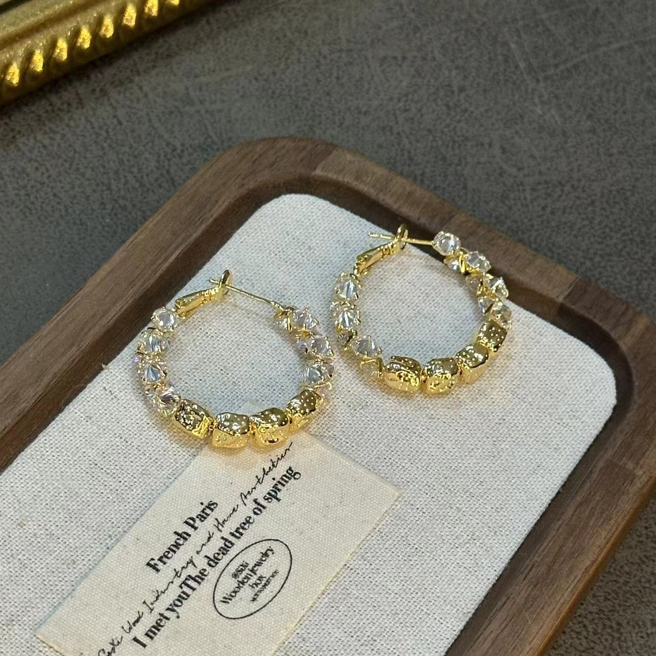 铜合金耳饰 轻奢超闪时尚耳饰-4556