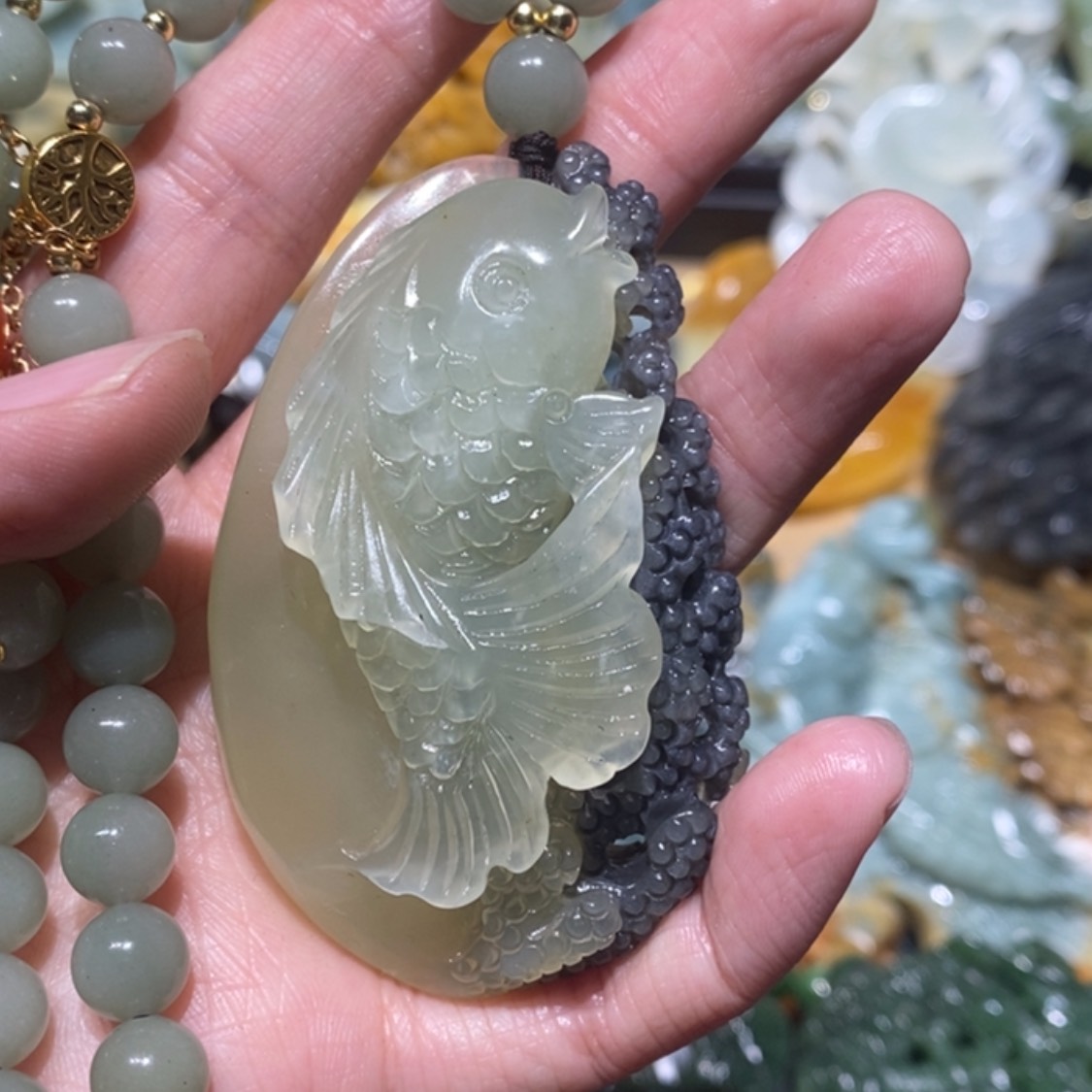 【闪购商品】岫玉毛衣链未镶嵌