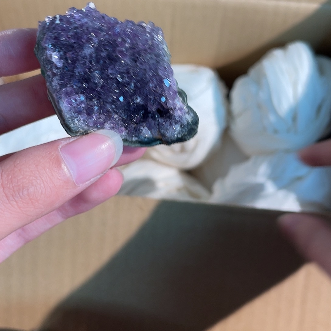 水晶未镶嵌手链紫晶片5号