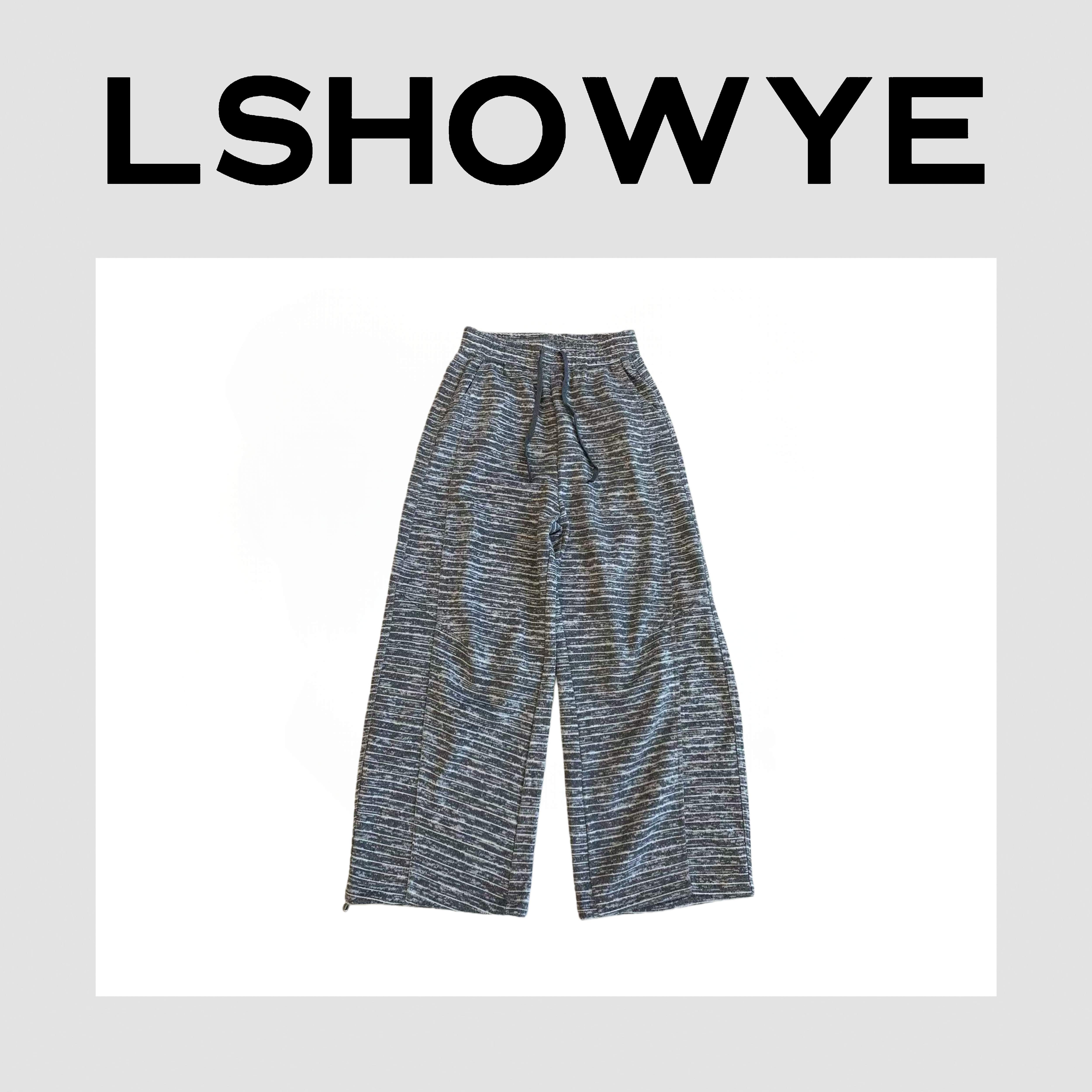 LSHOWYE｜加绒糯米横条休闲裤21794