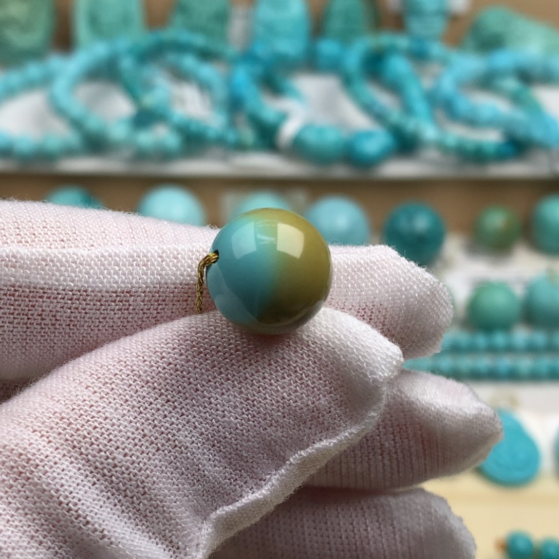 未镶嵌绿松石珠宝奇石12毫米