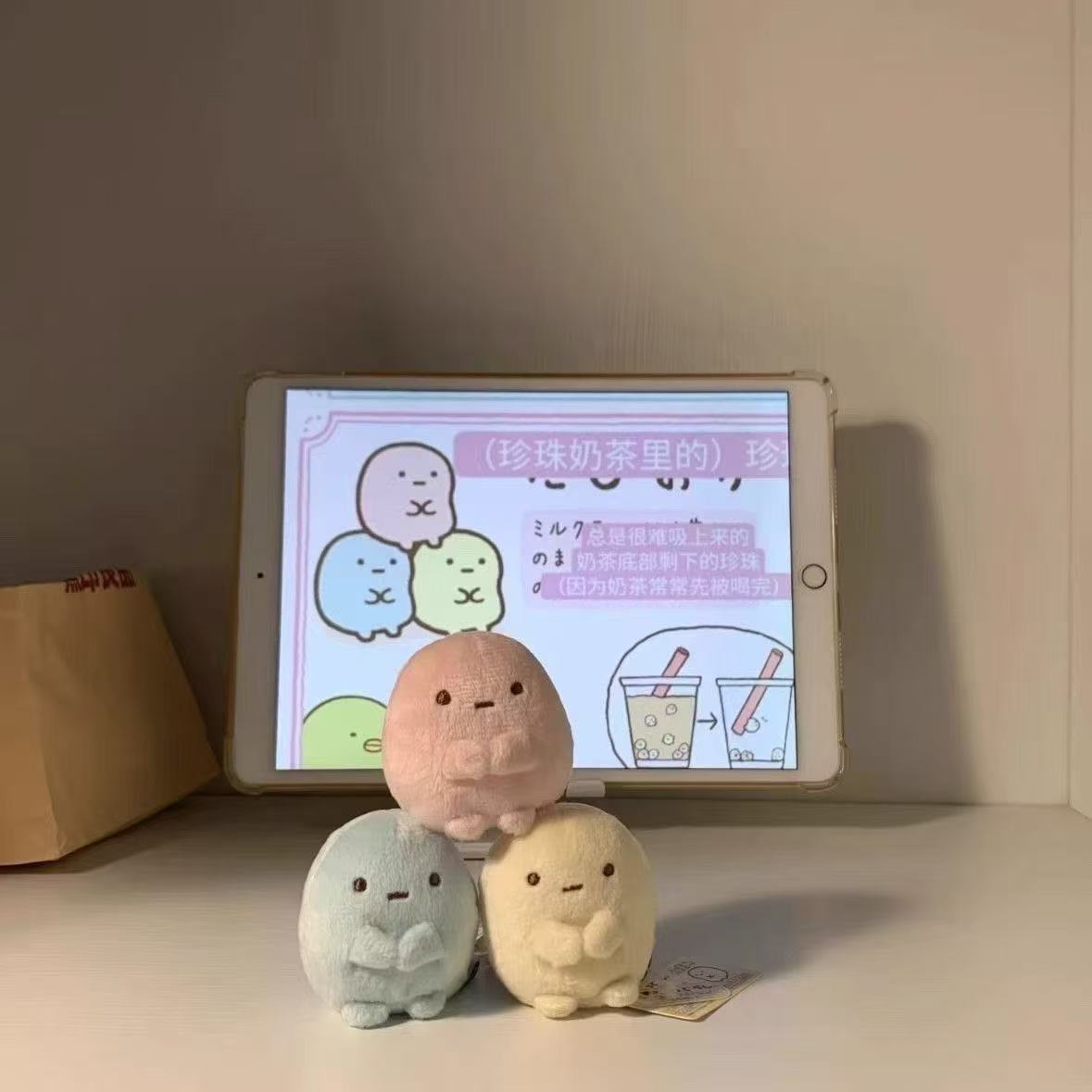 【崽崽】角落生物玩偶四色圆子手玉粉蓝黄棕可爱玩偶汽车内饰用品