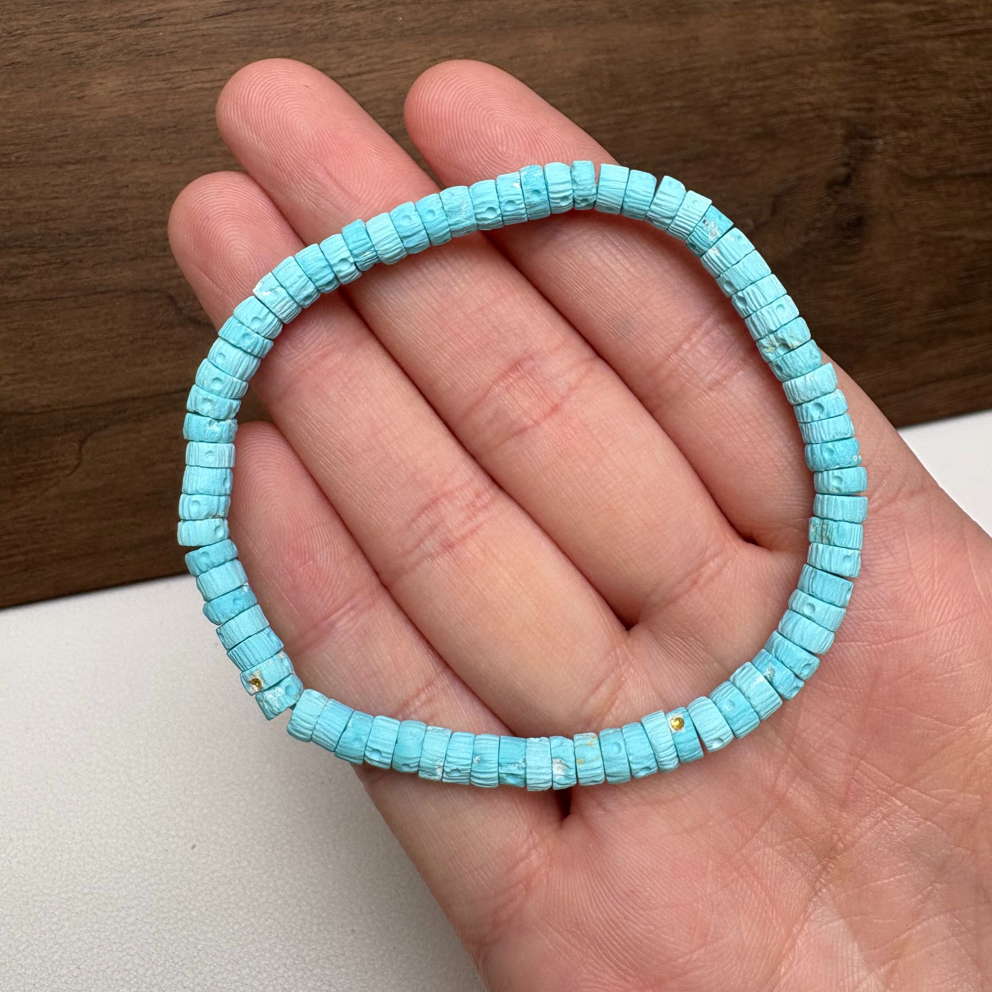 原矿绿松石拉丝厚切