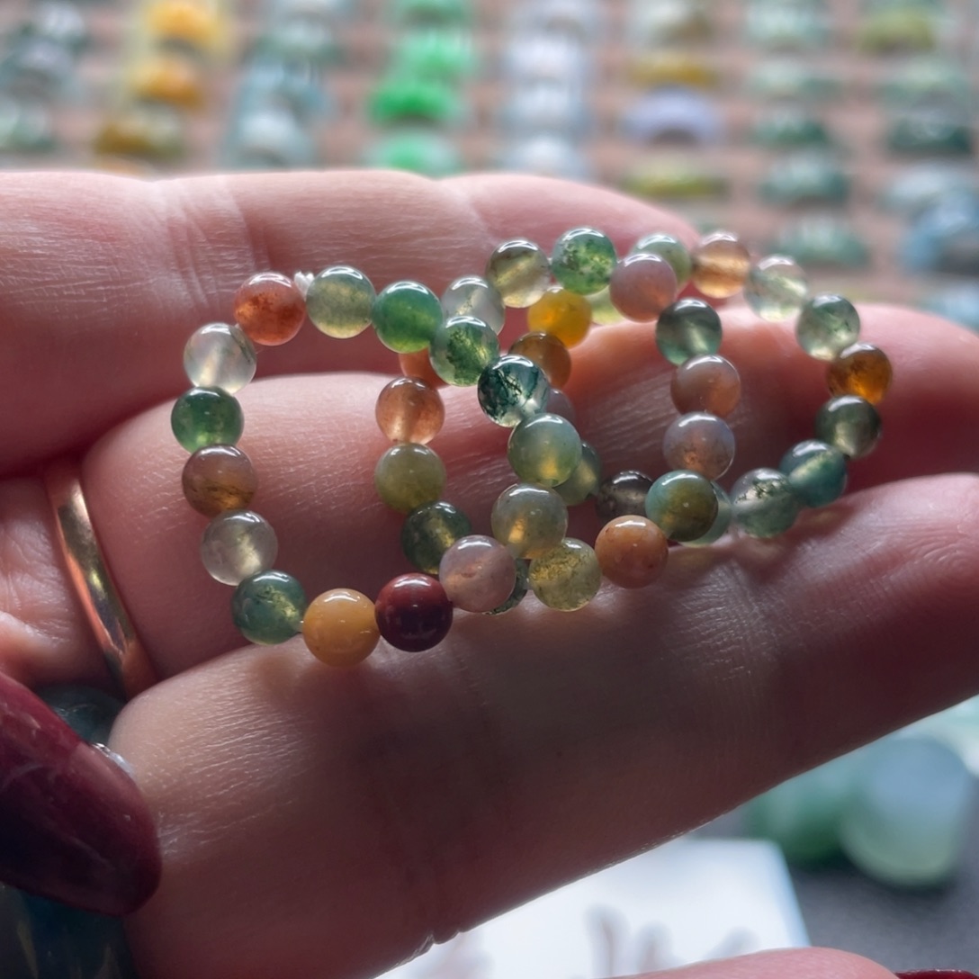 玛瑙/玉髓戒指未镶嵌戒指