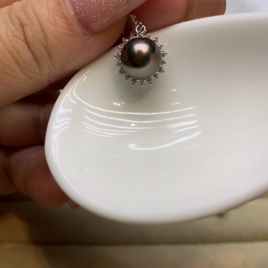 颈饰银S925镶嵌海水珍珠