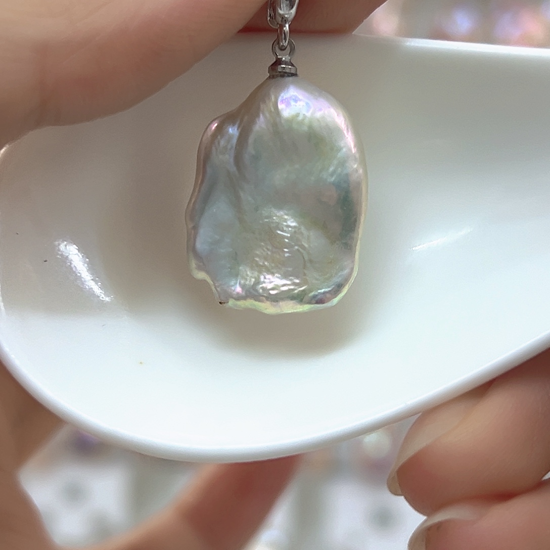 淡水珍珠未镶嵌吊坠(赠链)
