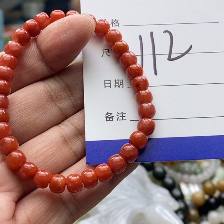 南红玛瑙未镶嵌手链