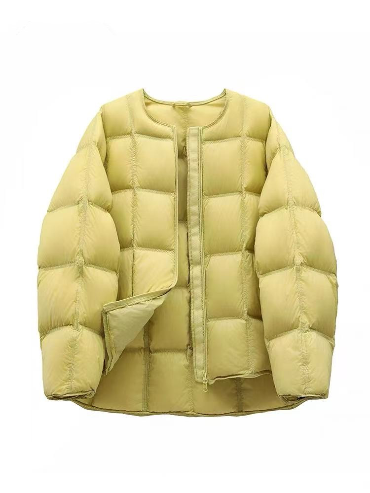 【圆领小黄鸭款】云朵泡芙短款羽绒服女新款面包服冬高品质大码