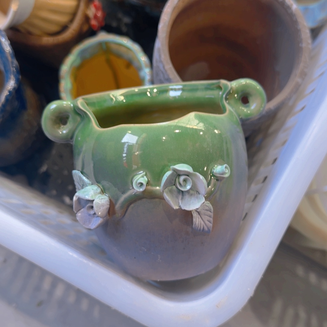 紫砂花盆瑕疵瑕疵