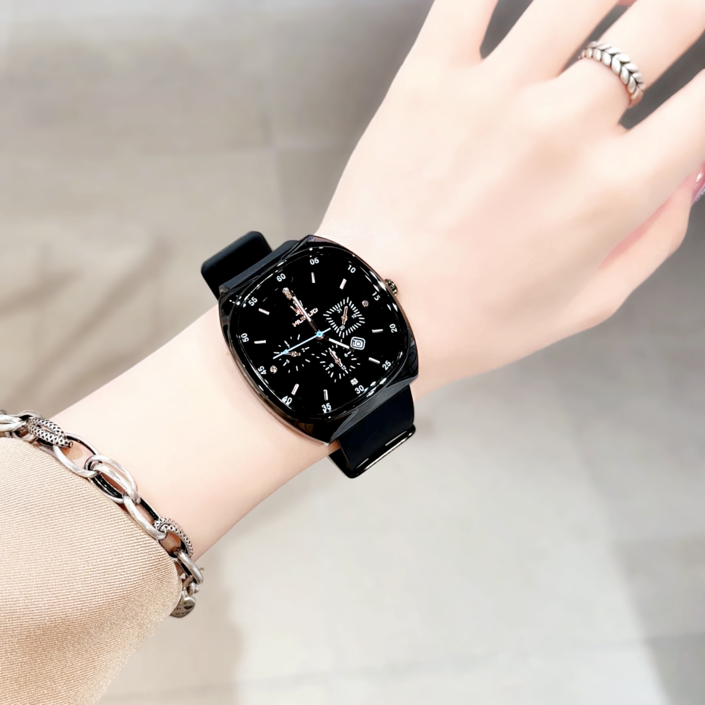 【升级高配版】爆款日历休闲男女情侣手表石英百搭颜值运动防水夜光