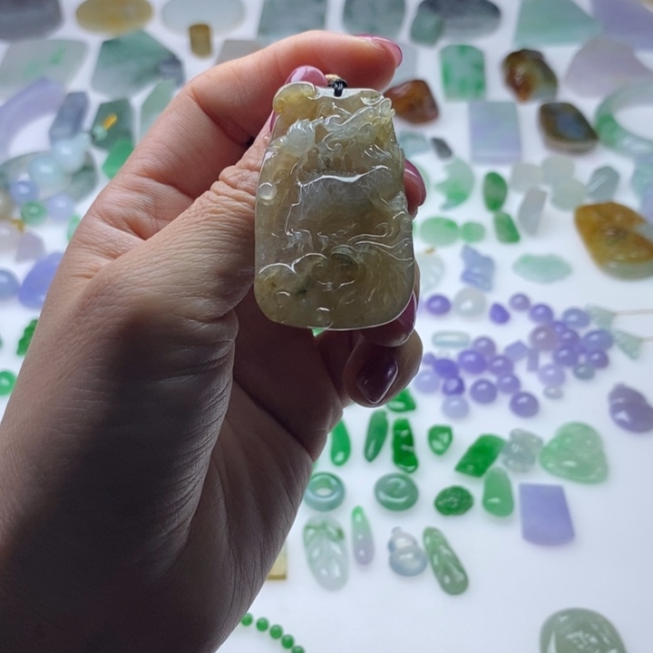 翡翠未镶嵌挂件天然翡翠