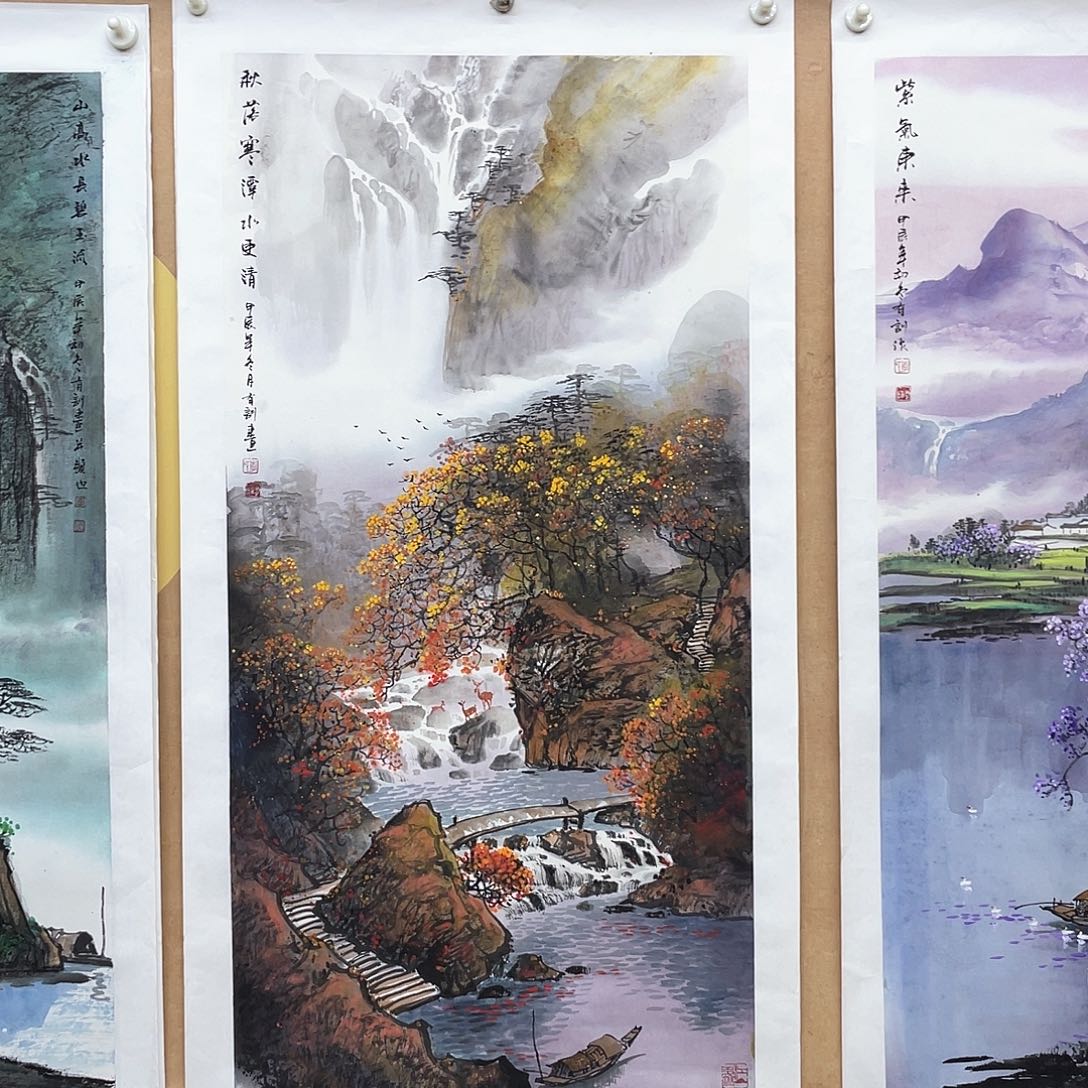 国画手绘国画精品山水，李有训