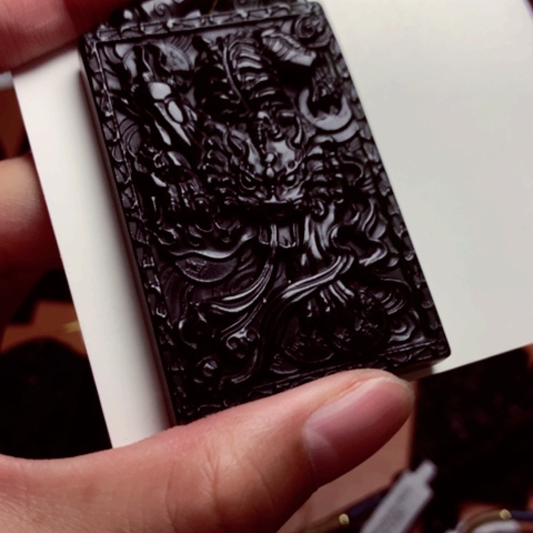 天然缅甸a货钢琴黑挂件