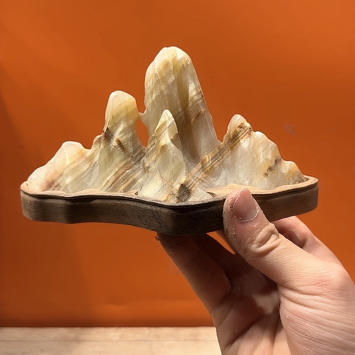 茶宠奇石茶宠鱼缸文房摆件 